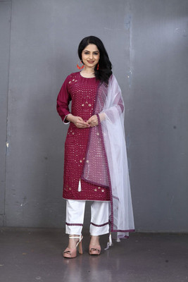 HOC's Women Kurta Pant Dupatta Set