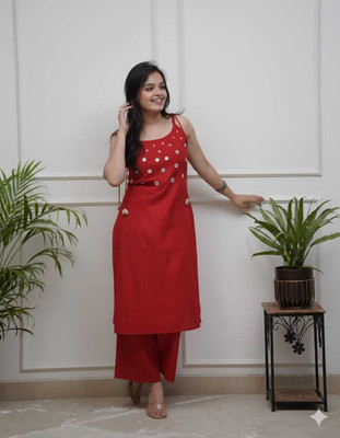 Ganjanfebtex Women Kurti Palazzo Set