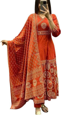 VIDHI Women Kurta Churidar Dupatta Set