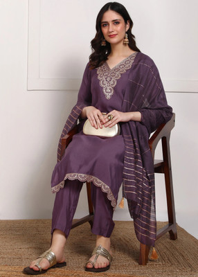 DSK STUDIO Women Kurta Pant Dupatta Set
