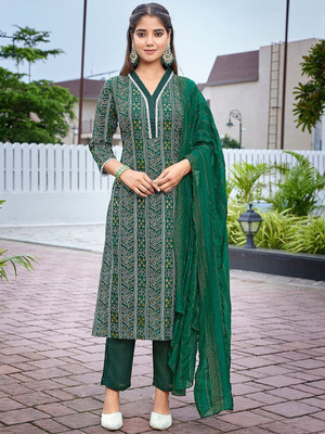DIVOG Women Kurti Pant Dupatta Set