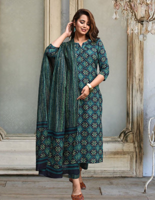 Trijal Fab Women Kurta Pant Dupatta Set