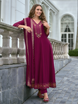 VredeVogel Embroidered Kurta, Trouser/Pant & Dupatta Set
