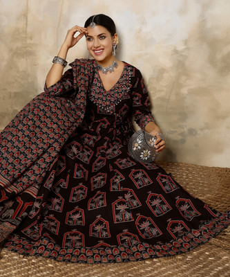 Gulmohar Jaipur Women Kurta Palazzo Dupatta Set