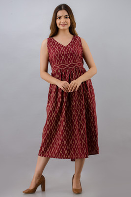 HERE&NOW Anarkali Gown(Maroon)
