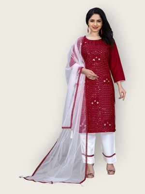 Parevadi Fashion Women Kurta Palazzo Dupatta Set