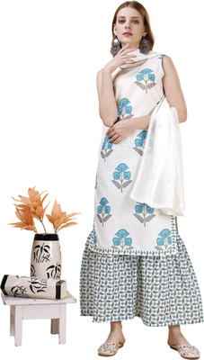 Sidhidata Women Kurta Sharara Dupatta Set