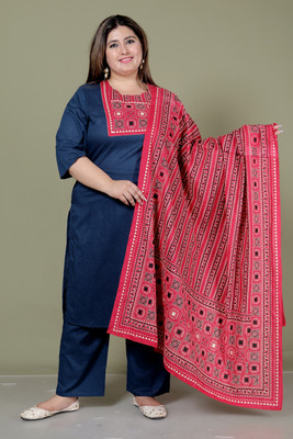 SHRIZA Women Kurta Pant Attached Dupatta Set