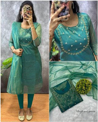 FILLWORKS Women Ethnic Top Dupatta Set