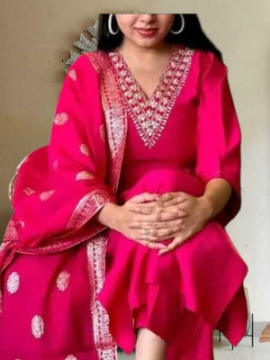 HouseOfCommon Women Kurta Churidar Dupatta Set