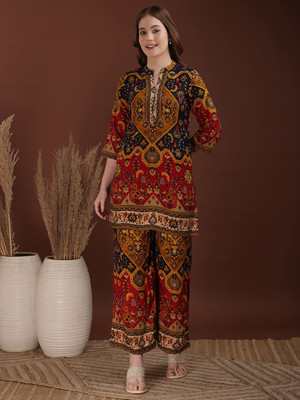 berrylicious Women Ethnic Top Palazzo Set
