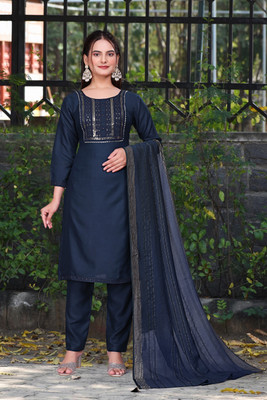 VRUGAM Women Kurta Pant Dupatta Set