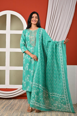 Fateh Enterprises Women Kurta Pant Dupatta Set