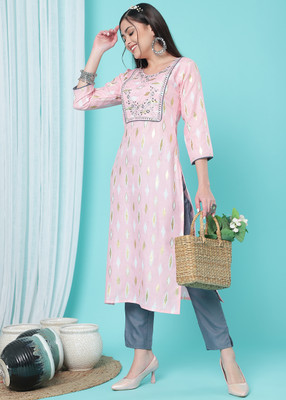 TRAHIMAM Women Kurti Pant Set