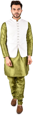 PRINTCULTR Men Kurta Pyjama Ethnic Jacket Set