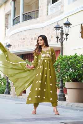 shree hari fashion Women Kurti Pant Dupatta Set