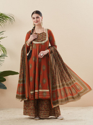 MOKOSH Women Kurta Sharara Dupatta Set