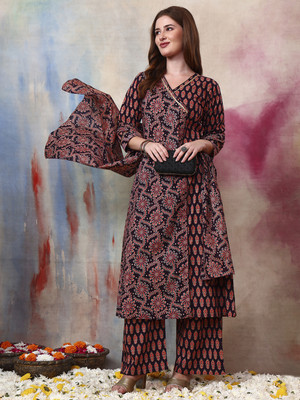 Tissu Women Kurta Palazzo Dupatta Set