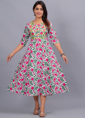 Sanganeri Kurti Women Kurta Pant Set