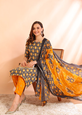 Hiva Trendz Printed Kurta, Trouser/Pant & Dupatta Set