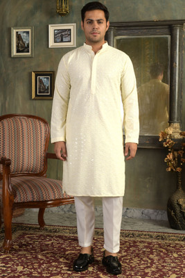 BEXARIO Men Kurta Pyjama Set
