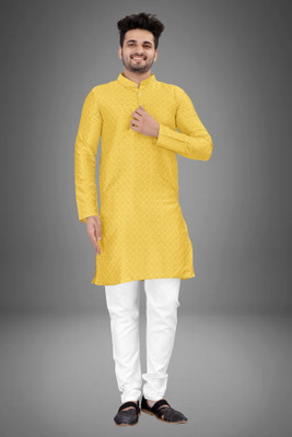 TRUST OUS Men Kurta Churidar Set