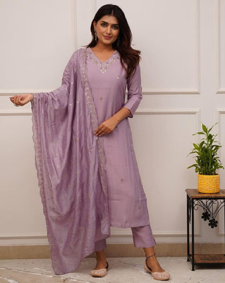 FOXDX Women Kurti Pant Dupatta Set