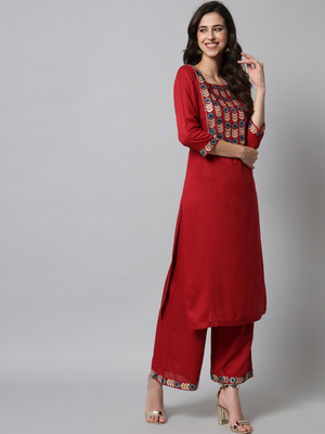 TULSATTVA Women Kurta Palazzo Set