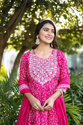 HEBA CREATION Women Kurta Sharara Dupatta Set