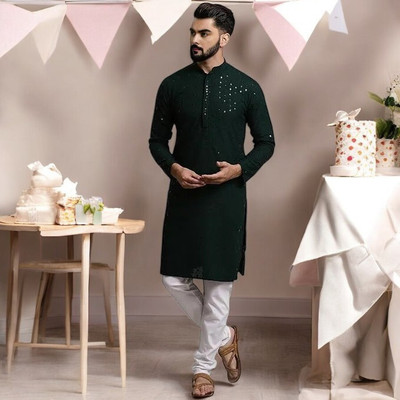 Qtsy Men Kurta Pyjama Set