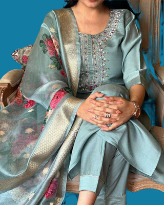 RUDKI ENTERPRISE Women Kurta Pant Dupatta Set