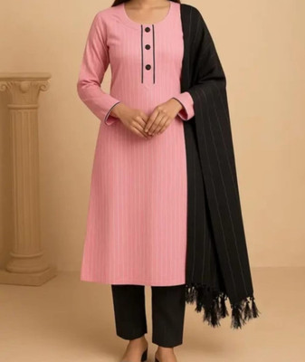 ZR Clothes Striped Kurta, Trouser/Pant & Dupatta Set