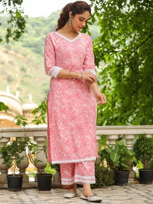 Janasya Women Kurta Pant Set
