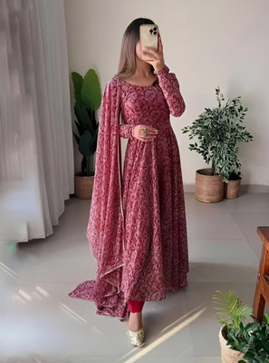 RK Creation Anarkali Gown(Maroon)