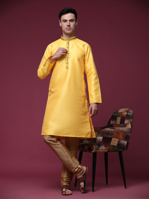 SKAVIJ Men Kurta Pyjama Set