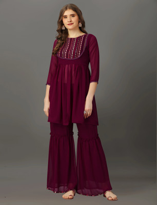 Imlie Women Kurta Sharara Set