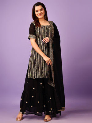 anara Women Kurta Palazzo Dupatta Set