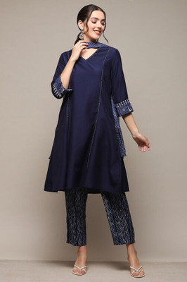 BIBA Women Kurta Palazzo Dupatta Set