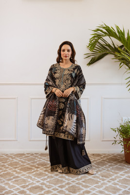 Nehamta Women Kurta Palazzo Dupatta Set