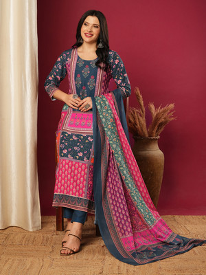 Tasrika Printed Kurta, Trouser/Pant & Dupatta Set