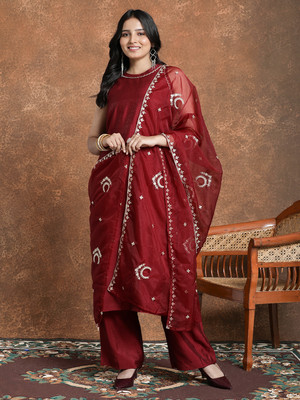 Fabian Fashion Women Kurta Palazzo Dupatta Set