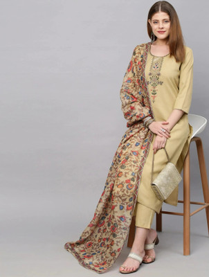 TRAHIMAM Women Kurti Pant Dupatta Set