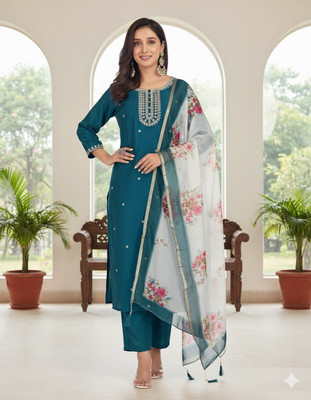 ERICAVI Women Kurti Pant Dupatta Set