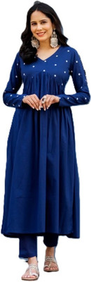 PFK Women Kurta Pyjama Set