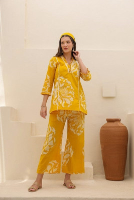 NATIVITY CLOTHING Women Ethnic Top Palazzo Set
