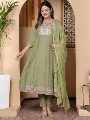 VredeVogel Printed Kurta, Trouser/Pant & Dupatta Set