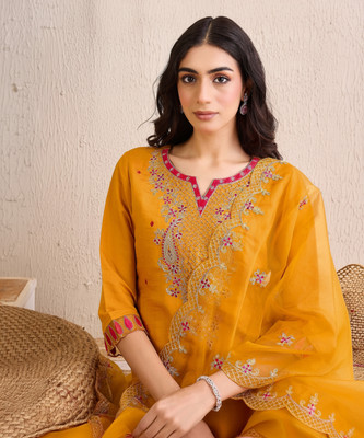 Indo Era Women Kurta Pant Dupatta Set