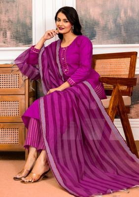 BILANZA Women Kurti Pant Dupatta Set