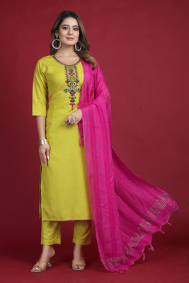 SATADHAR CREATION Women Kurti Pant Dupatta Set