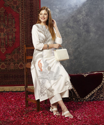 rajool Women Kurti Pant Set